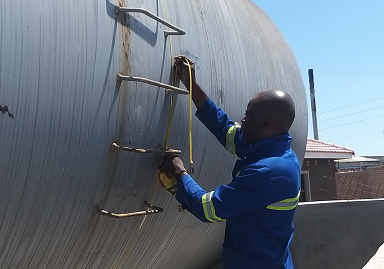 50000 liter Aboveground Tank Calibration by Strapping